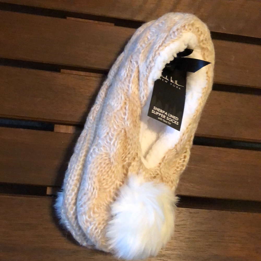 Sherpa lined slipper socks